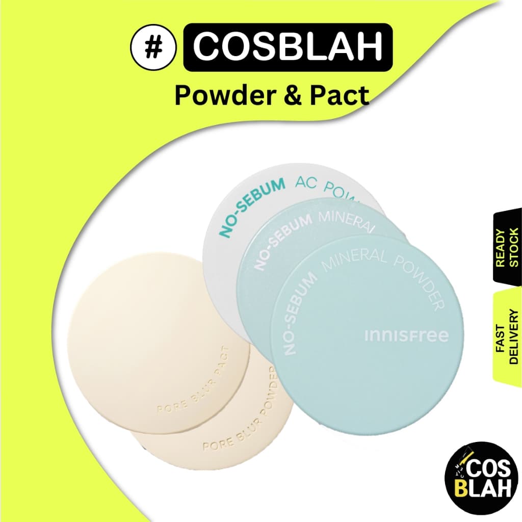 Coleção Innisfree Powder & Pact-Pó Mineral Sem Sebo/Potência AC/Desfoque De Poros De Umidade E Pacto