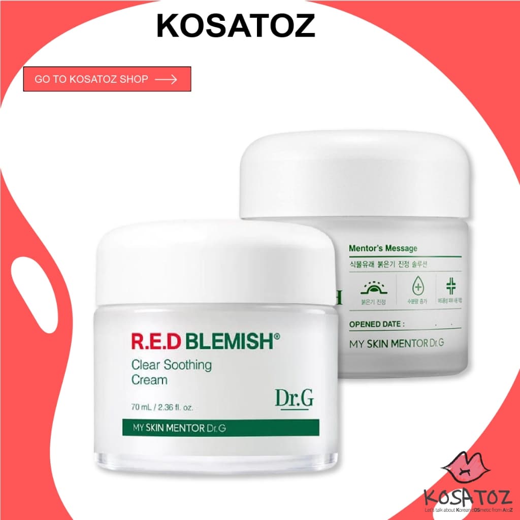 Dr.G Red Blemish Clear Creme Calmante 70ml/Transparente Manchas 50ml + 50ml (Sem Pacote)/Sol