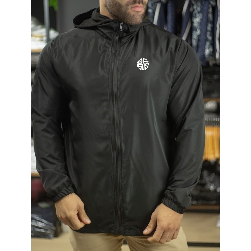 Jaqueta Corta vento Impermeável Masculina Jesus. 6 Cores. Gospel Cristã Fé