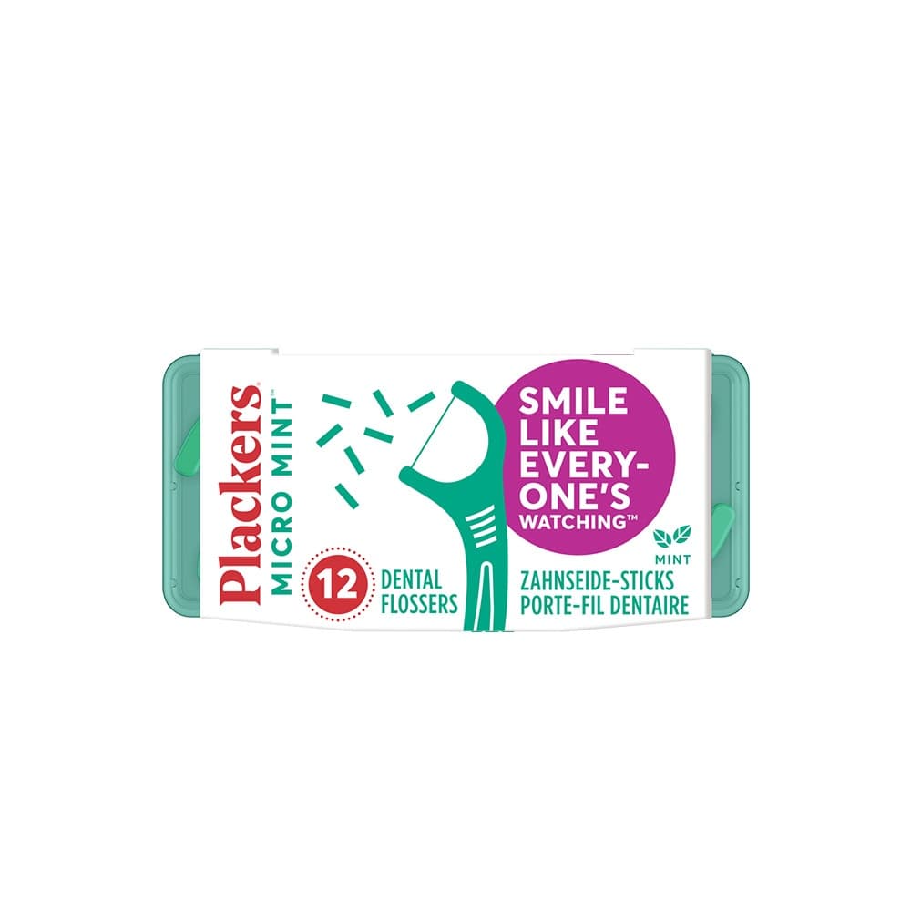 [Plackers] Estojo De Viagem Prático Micro Mint , 12 Unidades , Fio Dental