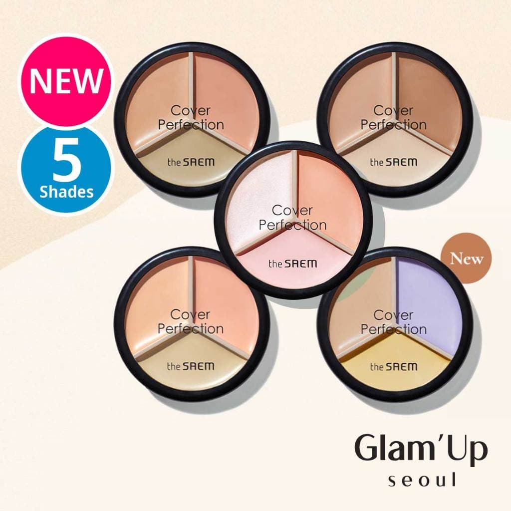 [The Saem] (Novo) Corretivo Cover Perfection Triple Pot 5 Sombras