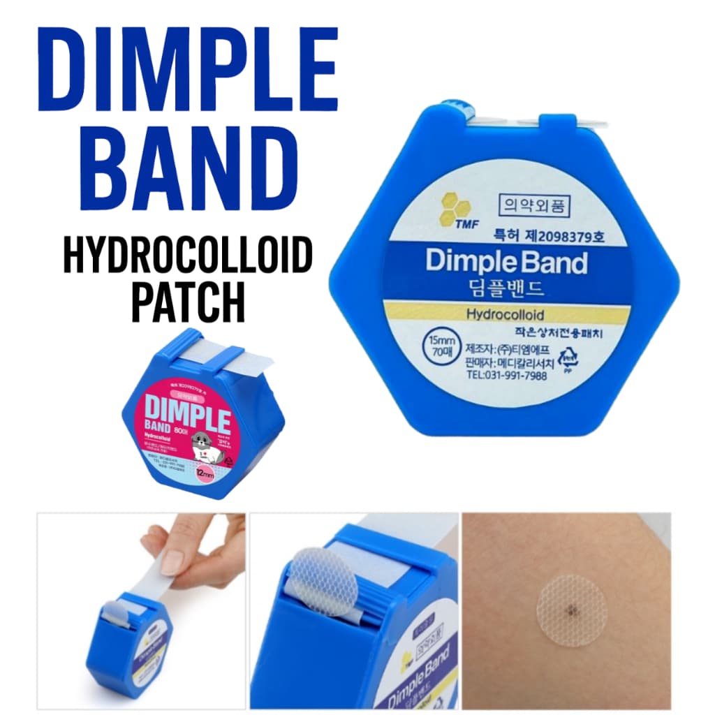 [Fabricado Na Coreia] Patch Hidrocolóide Dimple Band 70/80 Unidades À Prova D'água E Hipoalergênico Para Picadas De Mosq