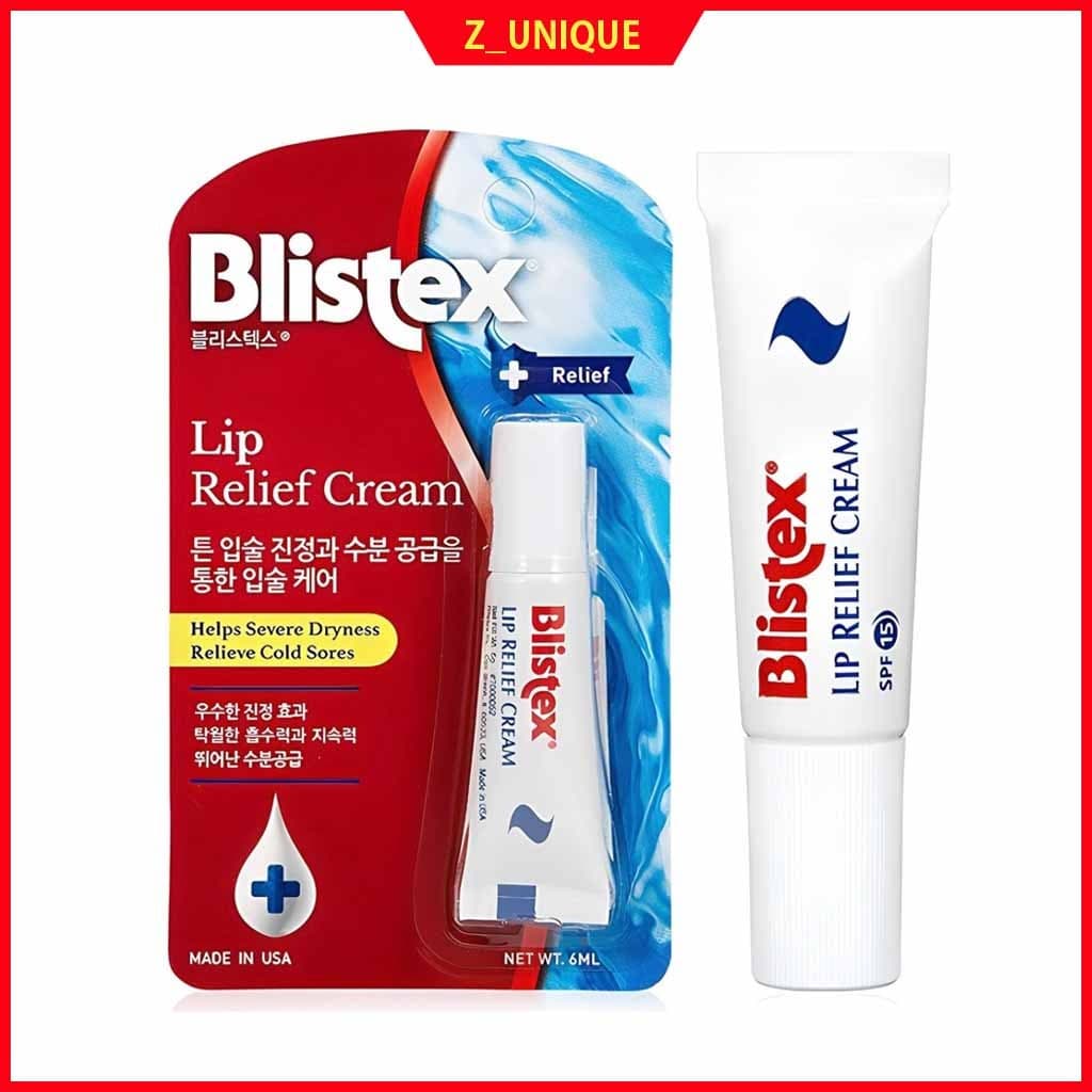 Blistex Bálsamo Creme Alívio Labial 6ml | Cuidado Hidratante Calmante Com Fps15 Tipo De Tubo De Reparo De Lábios Secos Rachados