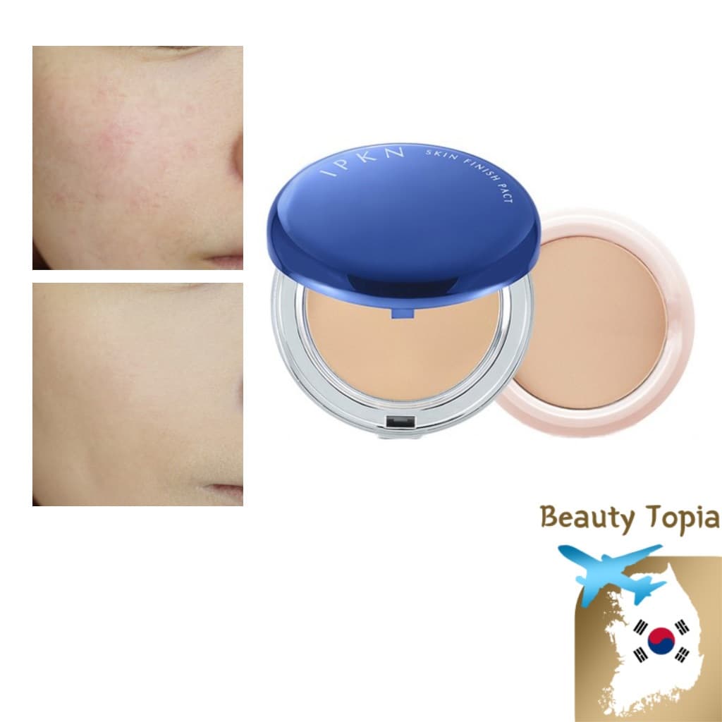IPKN pó compacto Skin Finish Pact 14g + refil 11g matificada