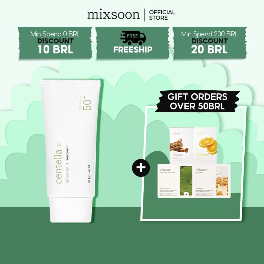 mixsoon Centella sun cream 50g Fps 50 + PA +-Creme Solar Químico