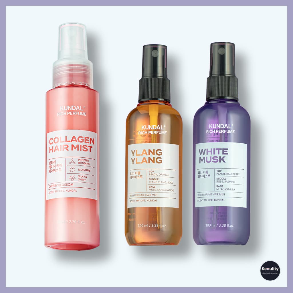 [Kundal] Névoa Capilar – De Colágeno E Perfume Rico | Flor De Cerejeira/Ylang/Almíscar Branco (80ml/100ml)