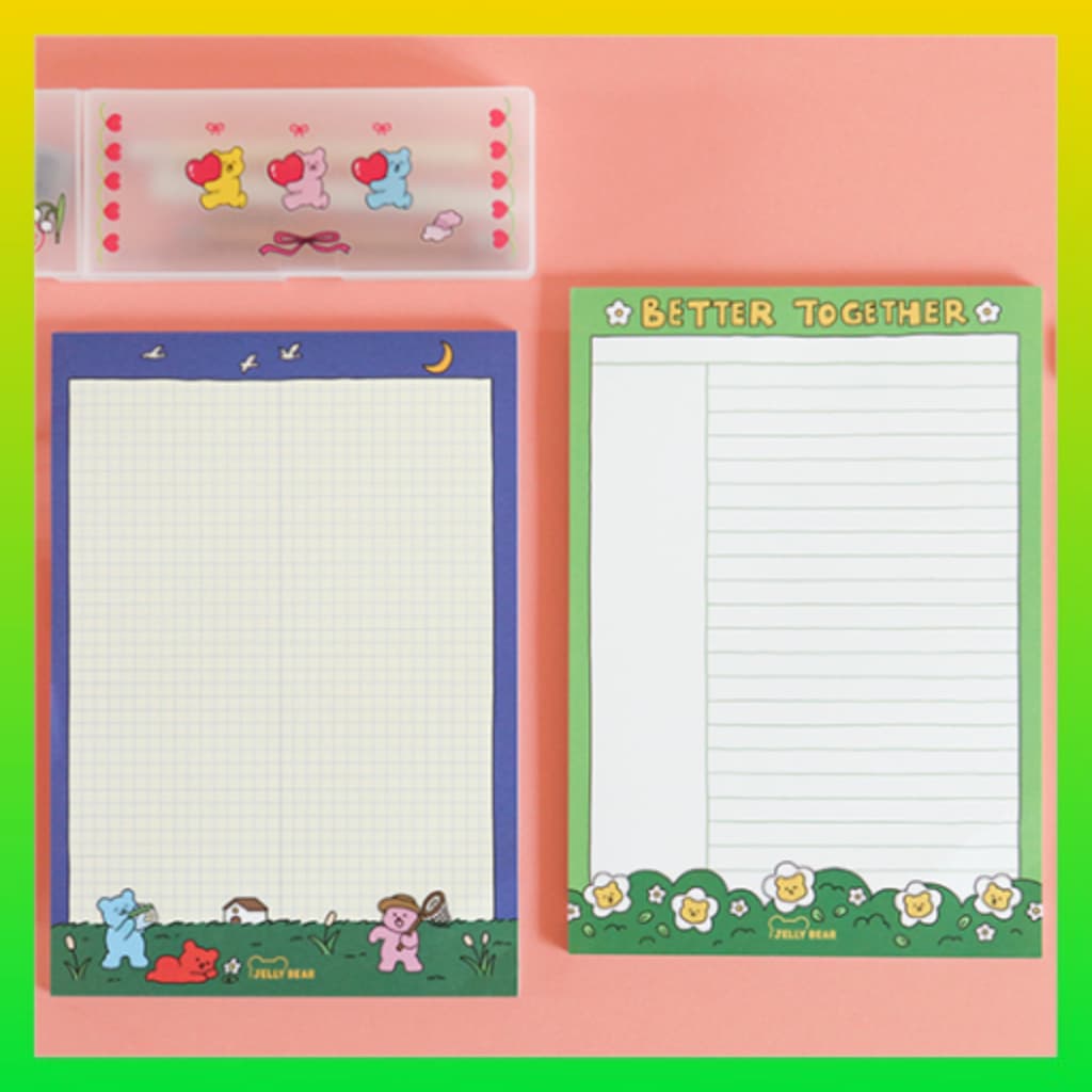 Bloco De Notas Jelly Bear B5 Diário – Momentos Doces Em Cada Nota