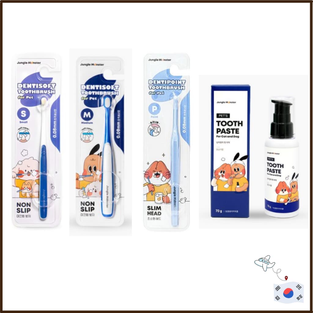 Escova De Dentes De Microfibra KOREA Jungle Monster Dentisoft 3 Tamanhos S , M , P Pasta De Dente