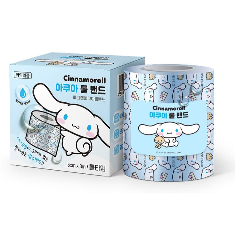 Faixa De Rolo Impermeável Sanrio Cinnamoroll Aqua-Fita Adesiva De 5 Cm x 3 M
