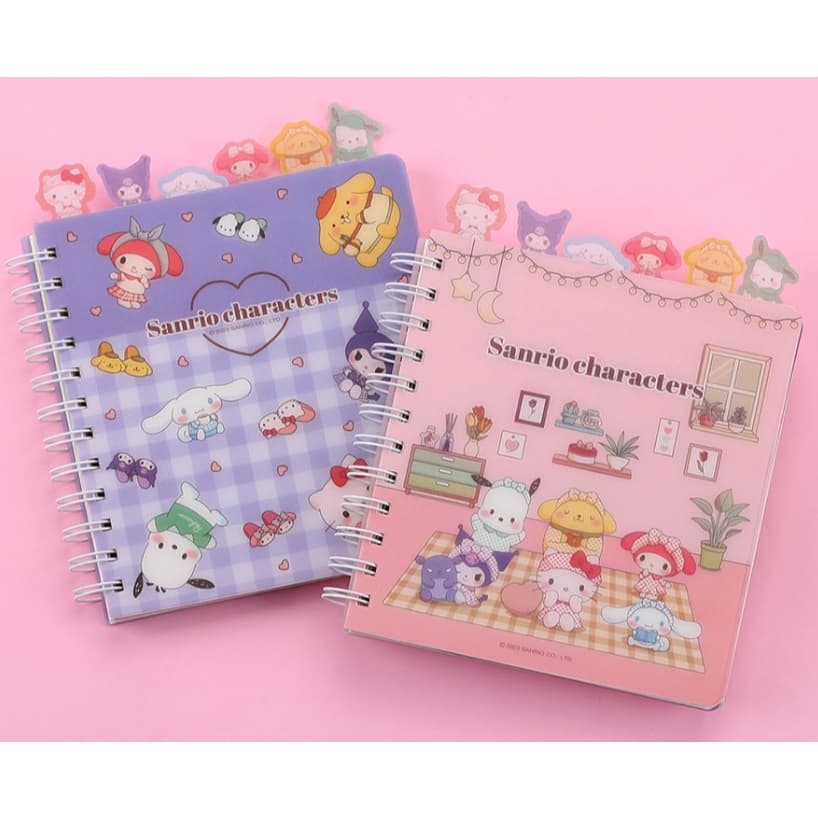 [Personagens Sanden] Nota Sanrio Index PP/Bloco De Notas/Caderno/Hellokitty , Kuromi , Cinnamoroll , Mymelody , Pompompurin , Pochacco