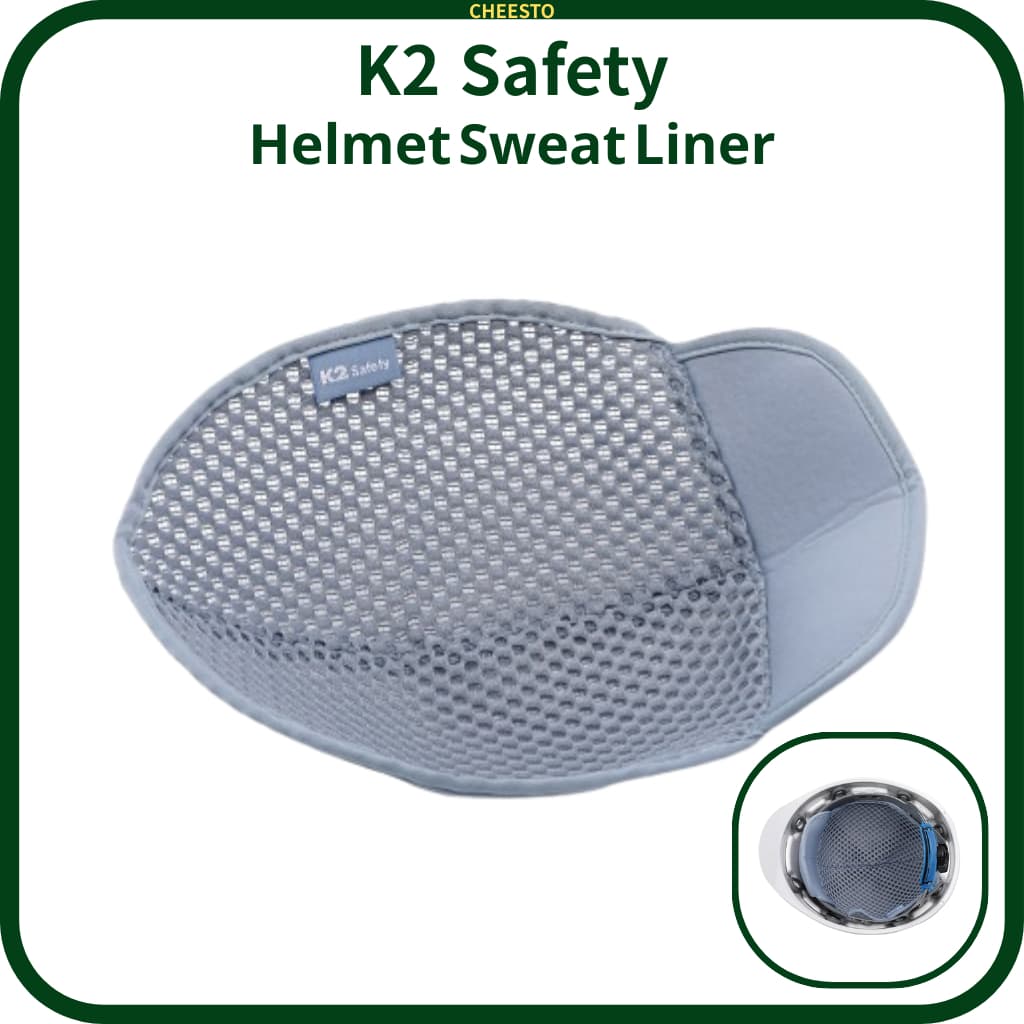 Forro De Suor Para Capacete De Segurança K2-Malha De Ar Respirável , Absorção Rápida , Ajuste Confortável (Azul Cinza ,