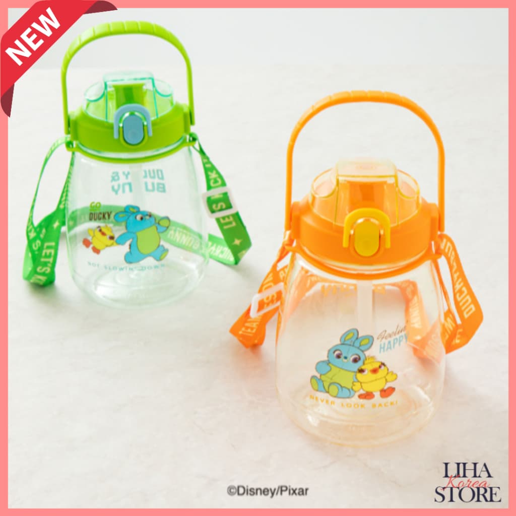 Garrafa De Água Pixar ToyStory Ducky & Bunny Strap One Touch De Grande Capacidade 1.3L