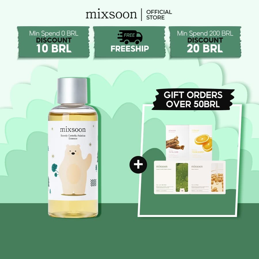 mixsoon Soondy Centella Asiatica Essence Hidrata , Acalma A Pele Irritada