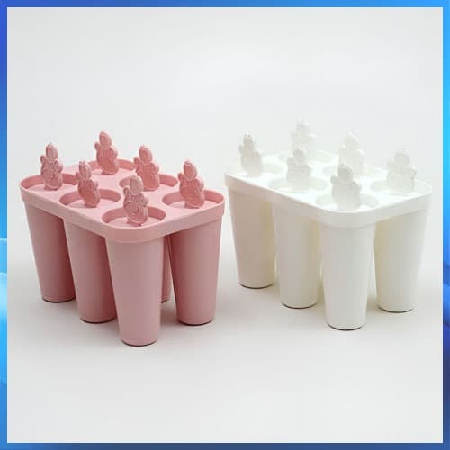 [MADE IN KOREA] Molde Para Fazer Sorvete De Personagem , Sobremesa , Gelo , Doce , Rosa Ou Branco