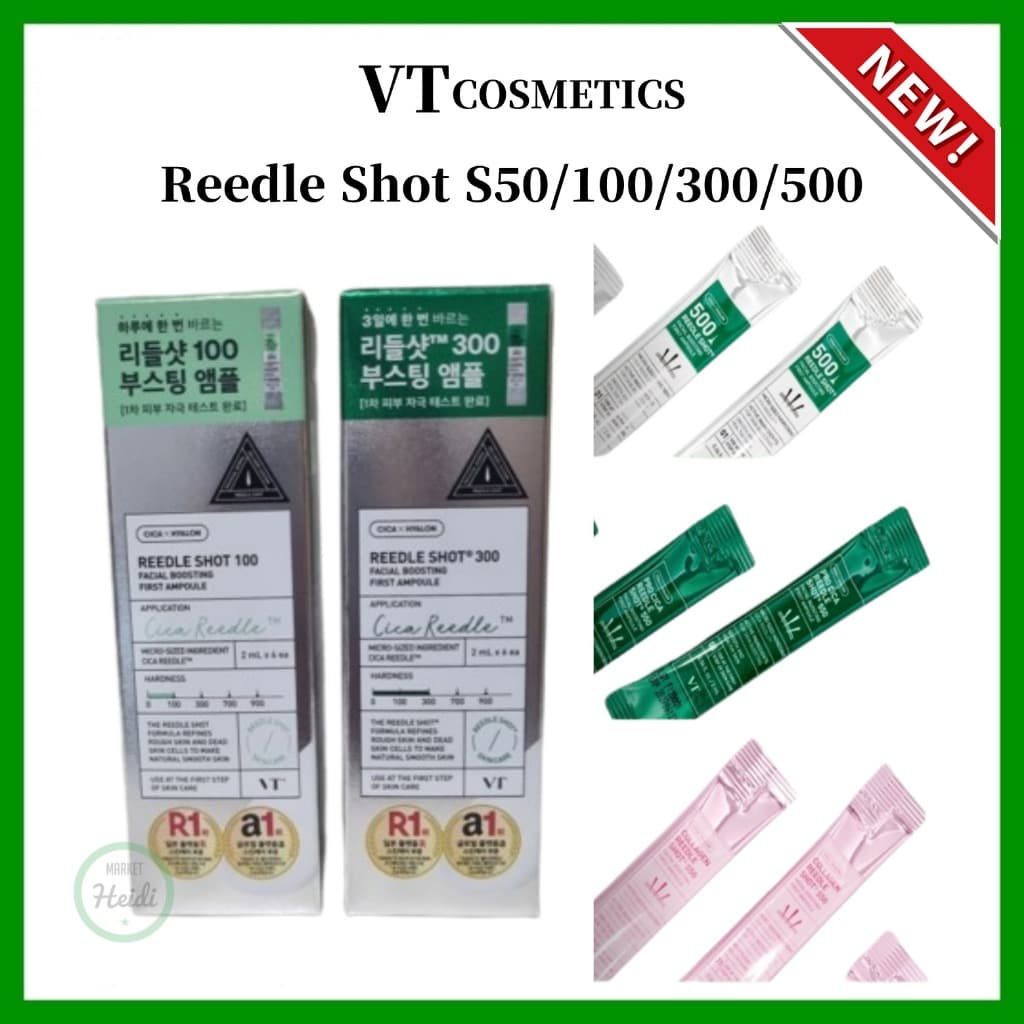 Coreia 🇰🇷 100 % Autêntico VT Reedle Shot 100/300/Primeira Ampola De Reforço Facial/Cica Essence