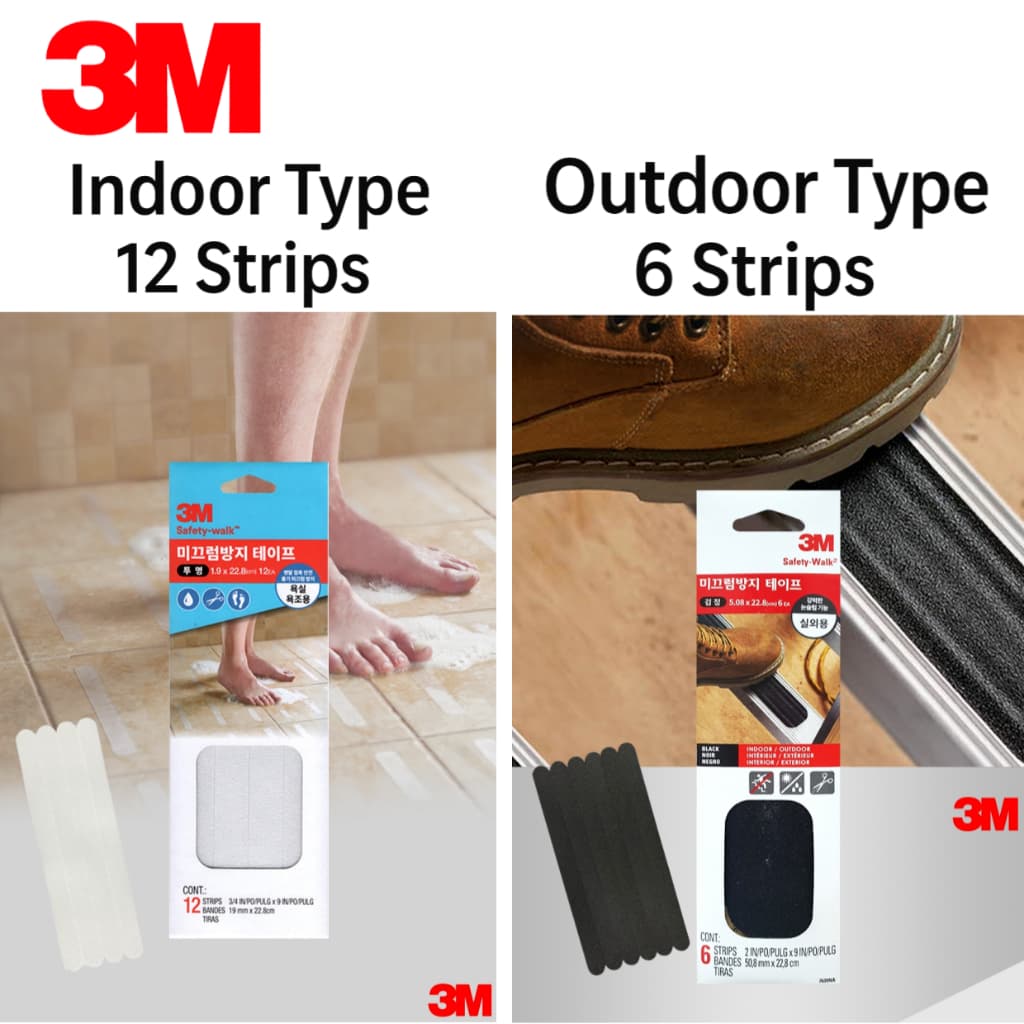 Fita Antiderrapante 3M Safety Walk – Interna (Banheiro/Banheira) E Tipos Externos , Vários Tamanhos