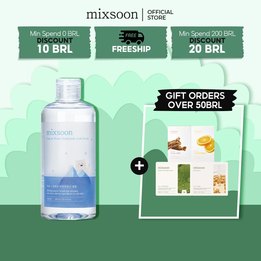 mixsoon Sérum De Ácido Hialurônico Água Glacier 300ml/100ml