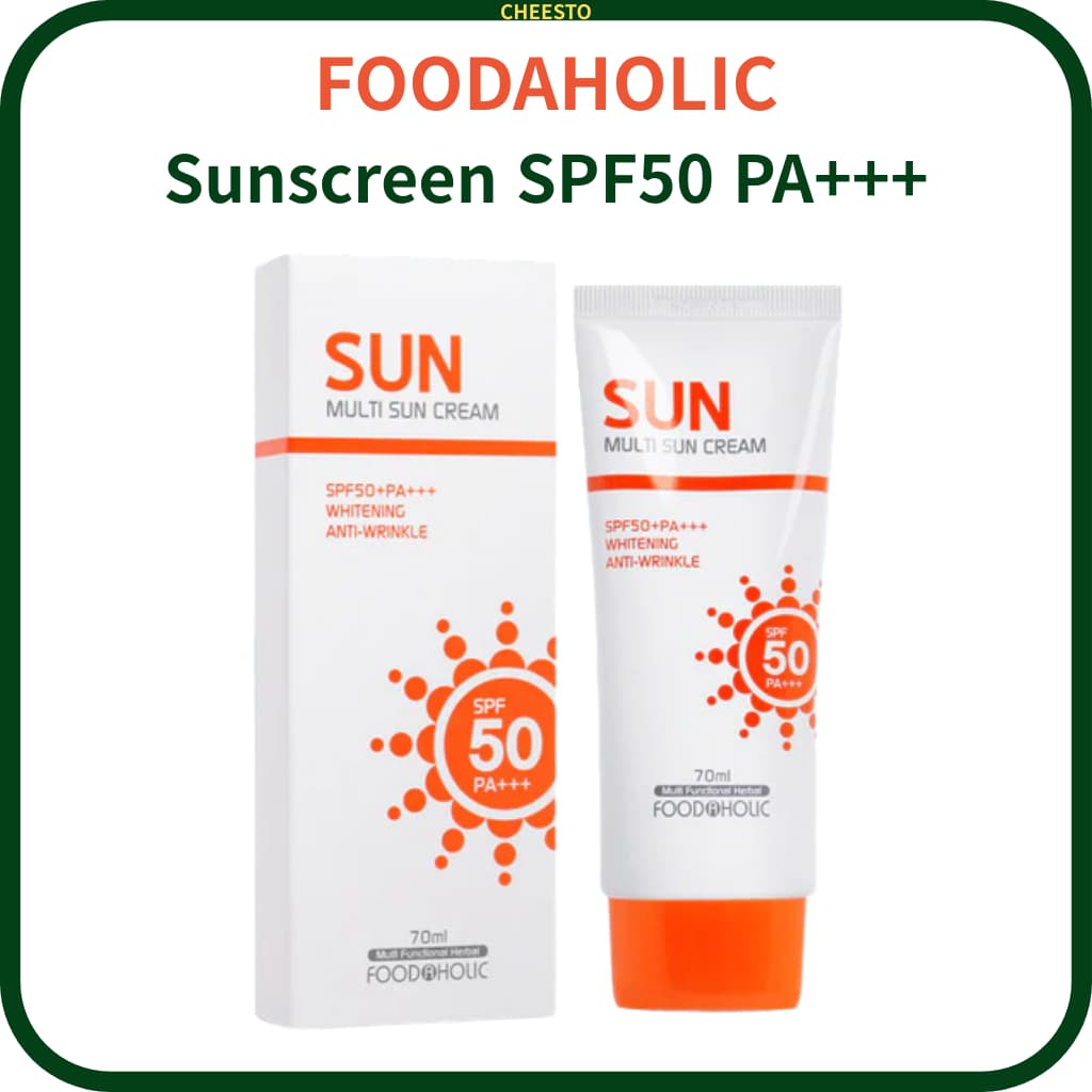 FoodAHolic Multi Protetor Solar Fps50 PA + + 70ml – Proteção UV De Longa Duração , Facial Diário Hidratante