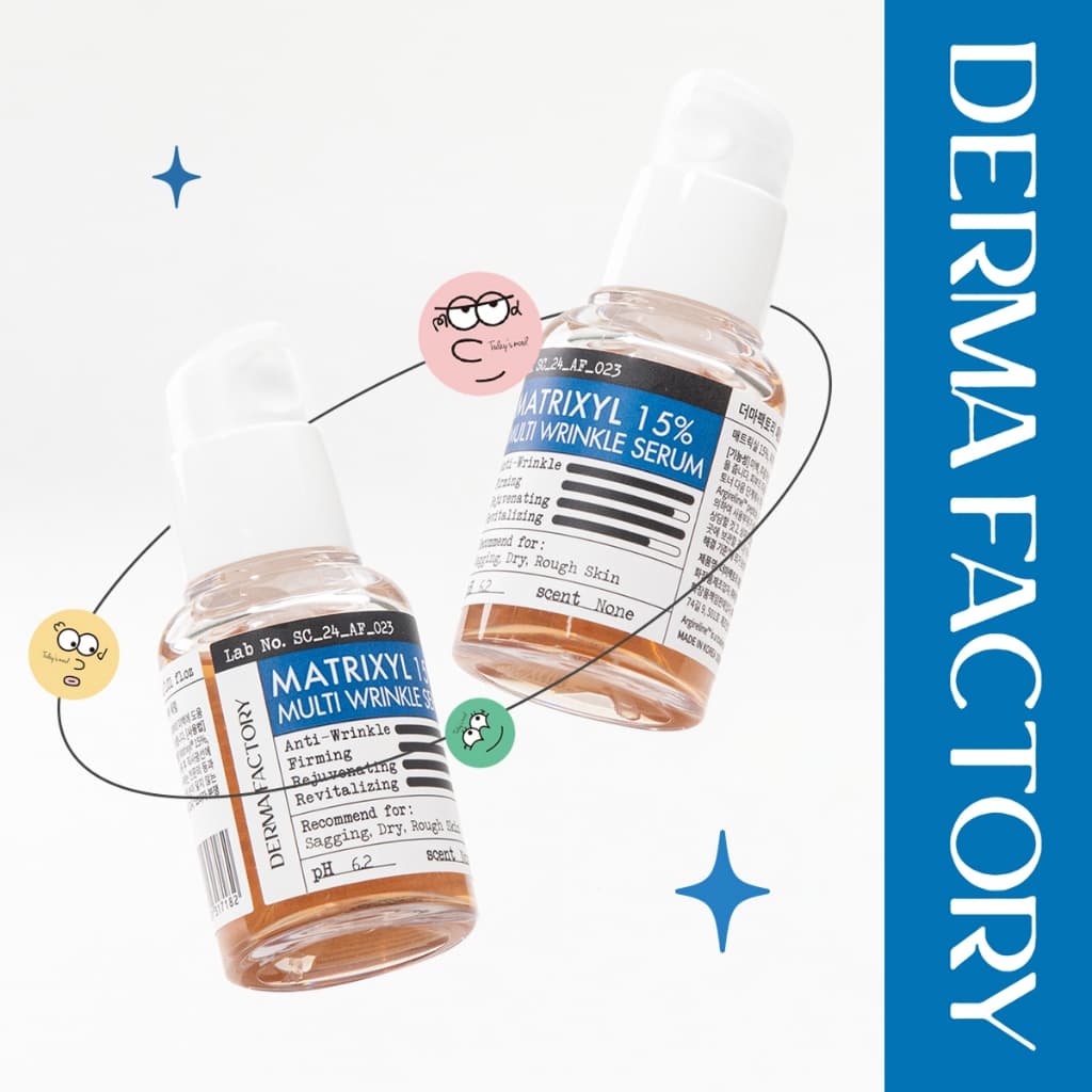 [Derma Factory] (1+1)Matrixyl 15 % Soro Multi-Rugas 30ml | Oliveyoung Carnosina Argireline Cuidados Com A Pele Branqueamento Antienvelhecimento