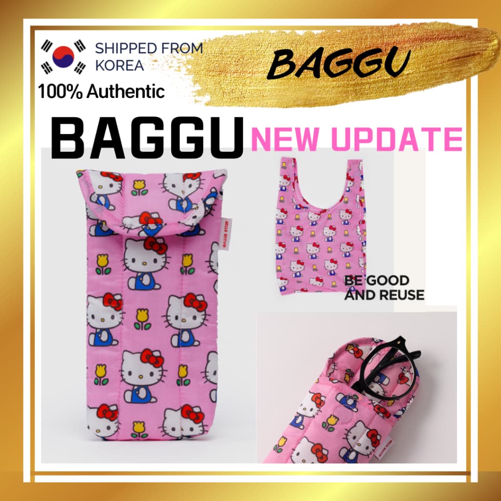 [BAGGU] Bolsa Para Óculos Inchados , Manga De Vidro/Estojo , Solar Lápis Sanrio Hello Kitty