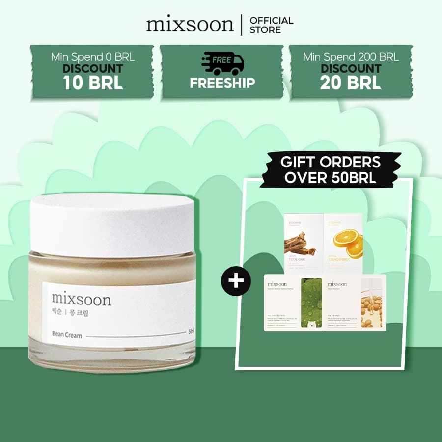 mixsoon Bean Cream-Ótimo Hidratante , Textura Lisa E Espessa Cheia De Nutrientes , Proporcionando Vitalidade Para Pele Opaca 15ml/50ml