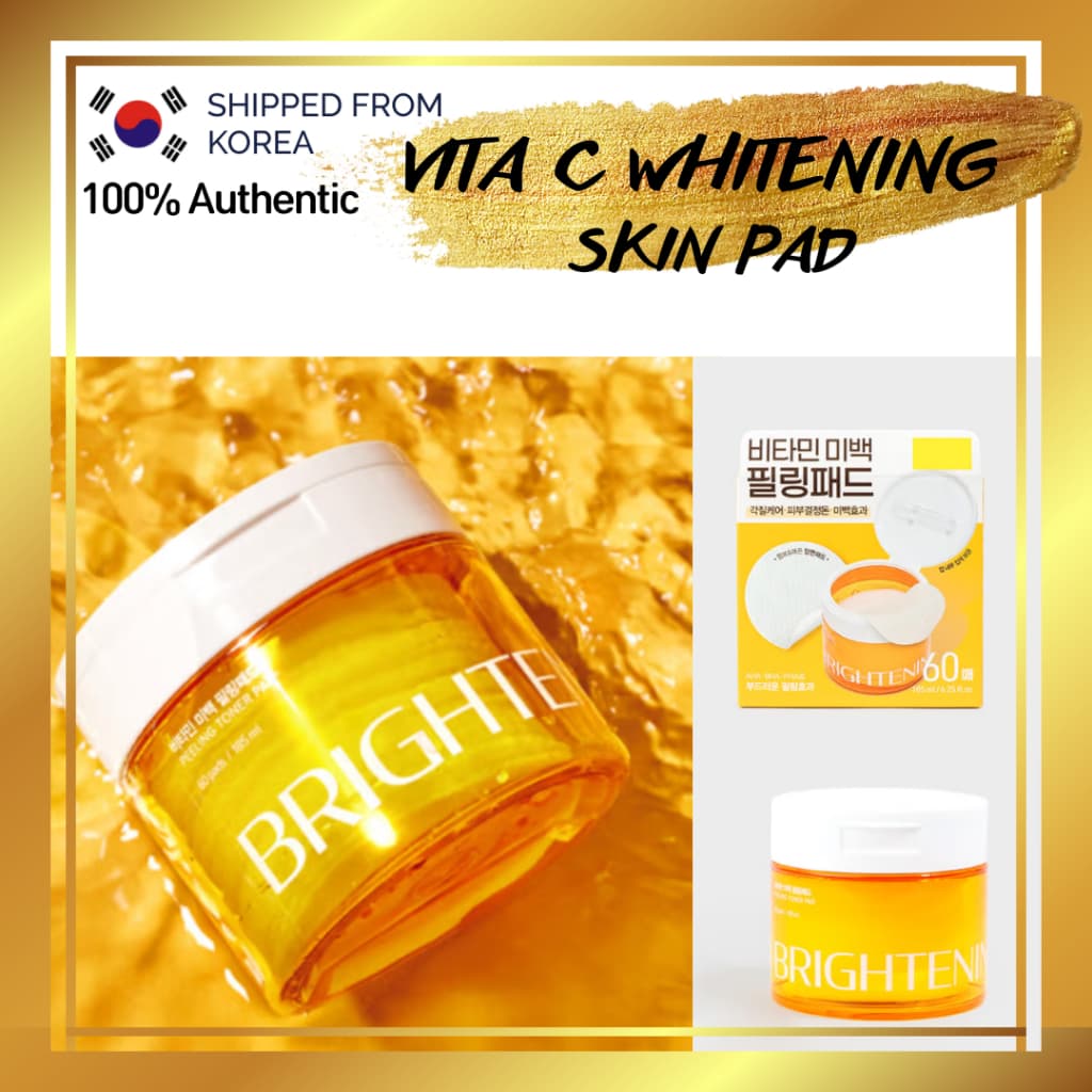 [Coréia] 60p Vita C Dark Spot Care Pad Vitamina Essência Toner Clareador Soro Facial Para Cuidados Com A Pele