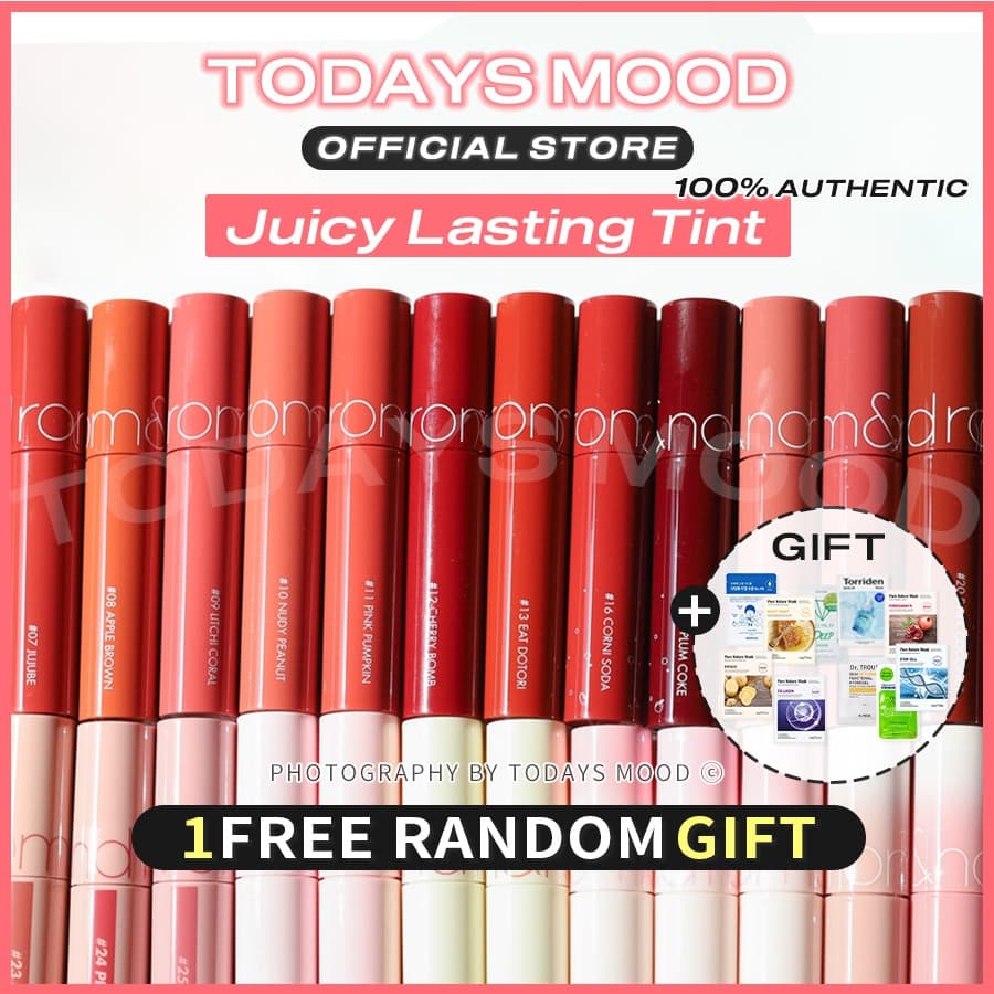 [rom&nd] JUICY LASTING TINT | Oliveyoung romand Lip Tint Gloss Acabamento Frutado