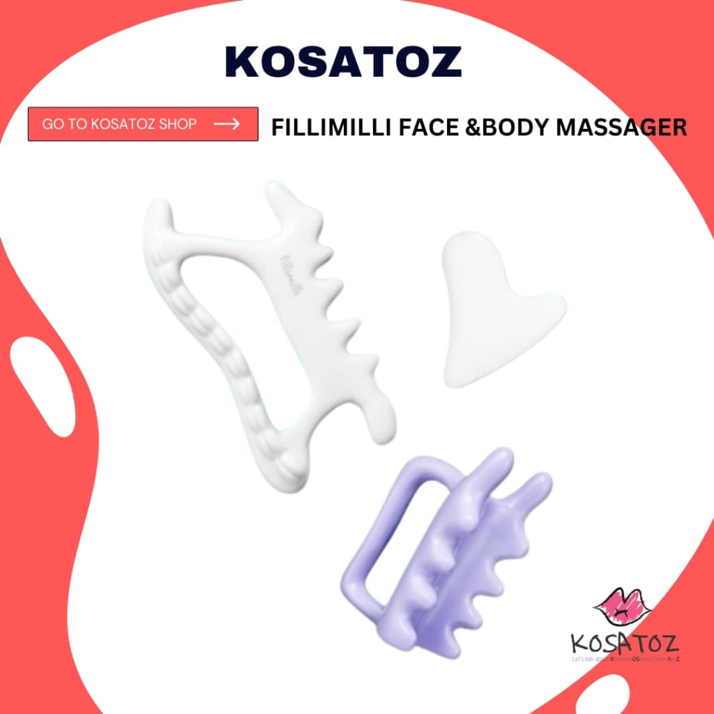 Massageador Facial E Corporal Fillimilli-Refrescante/Cerâmica/Rosto Corpo/Mini Duplo/Ajuste/Resfriamento Do Couro Cabeludo