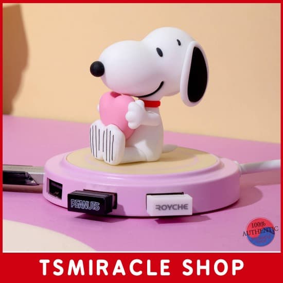 Leitor Multi Hub USB ROYCHE PEANUTS Snoopy Figura 5 Em 1 (2.0 , 3.0 , Porta PD)