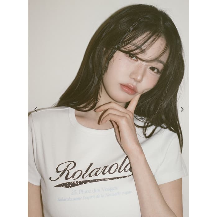 [Rolola] Camiseta IVE Jang wonyoung VINTAGE CRACK LOGO , Da Coreia