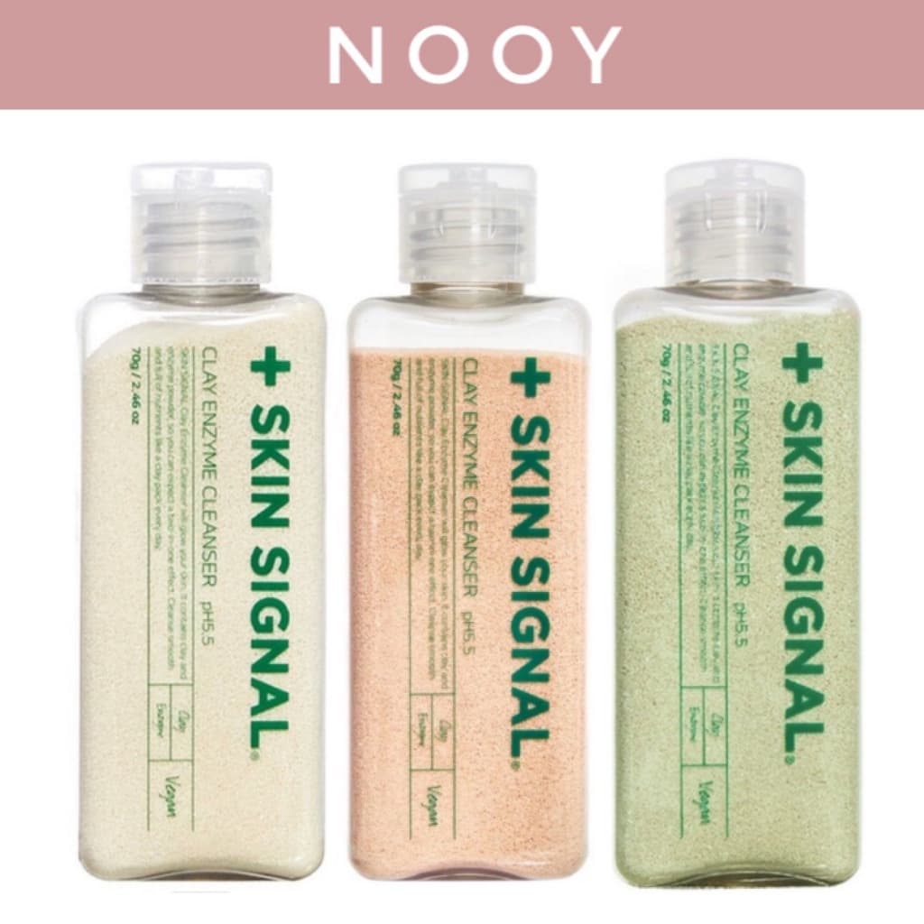 [SKIN SIGNAL] Limpador Enzimático De Argila 70g 3tipo (Verde/Rosa/Branco)