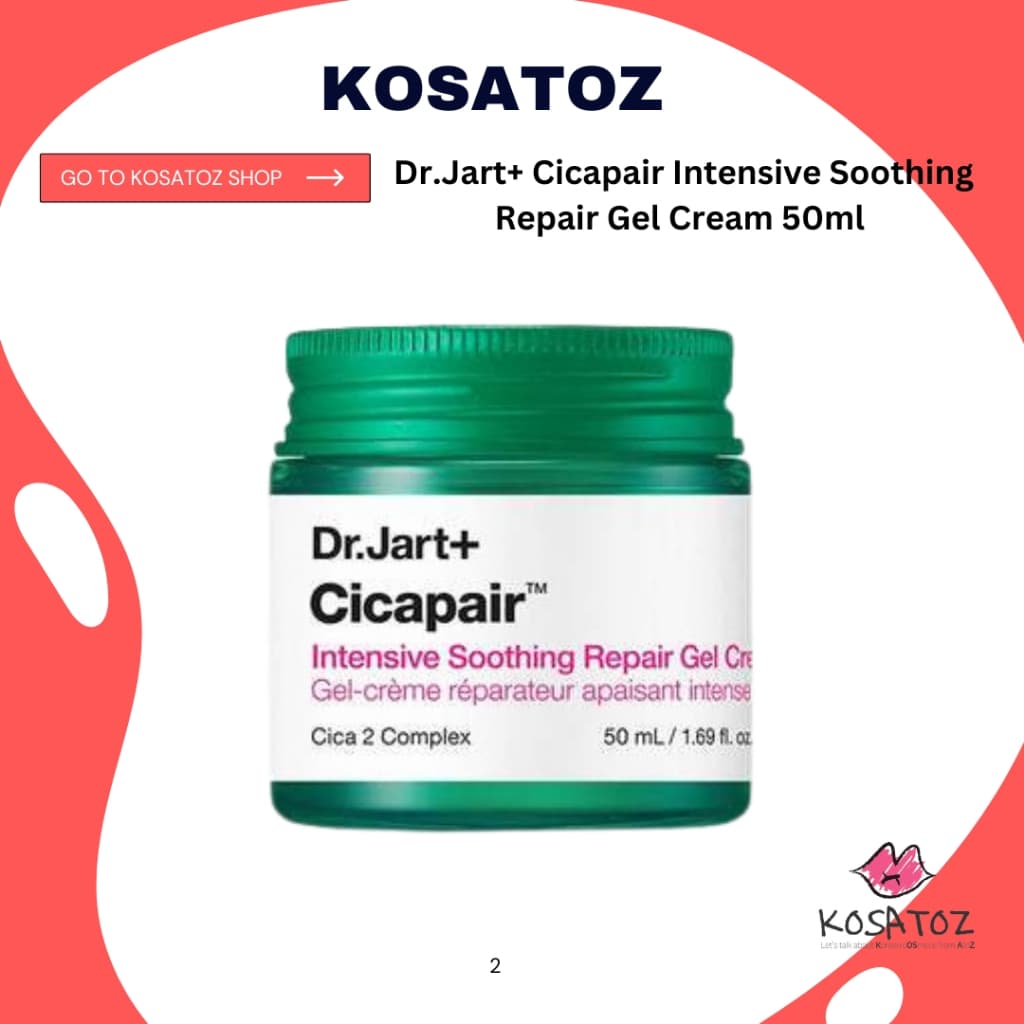 Dr.Jart + Cicapair Creme Gel Reparador Calmante Intensivo 50ml-Hidratante Para Pele Oleosa Sensível