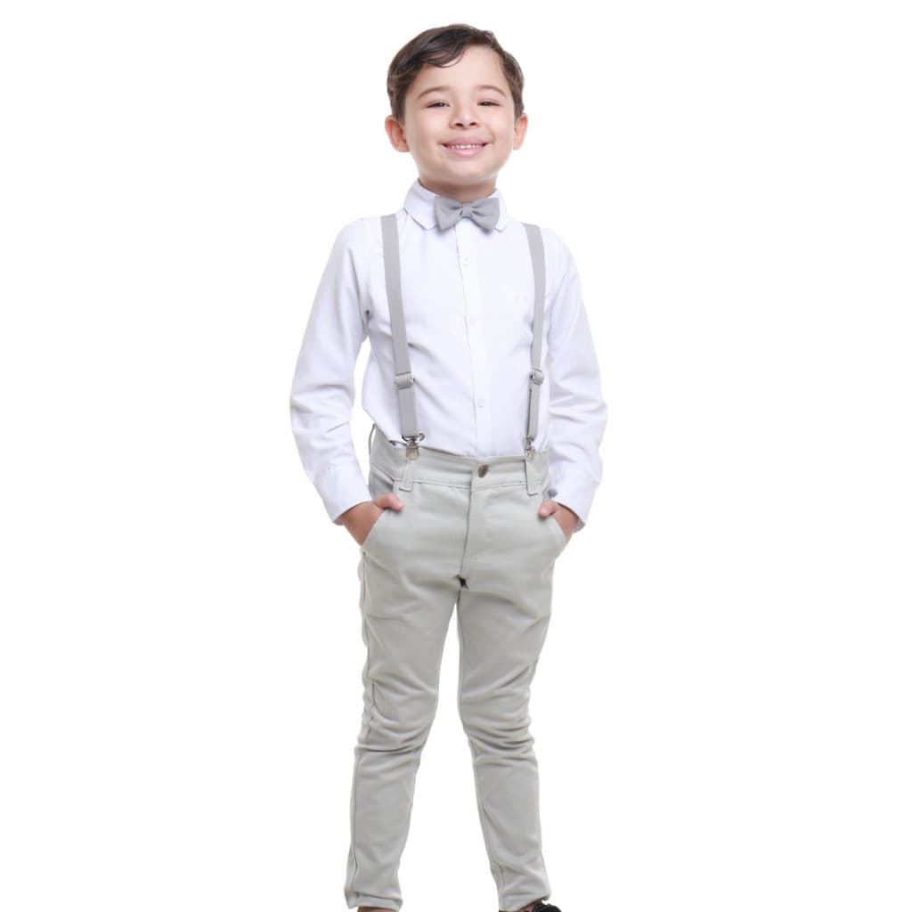 Roupa Infantil Para Casamento batizado Masculino Pajem Cinza C001 Promoção Novidade