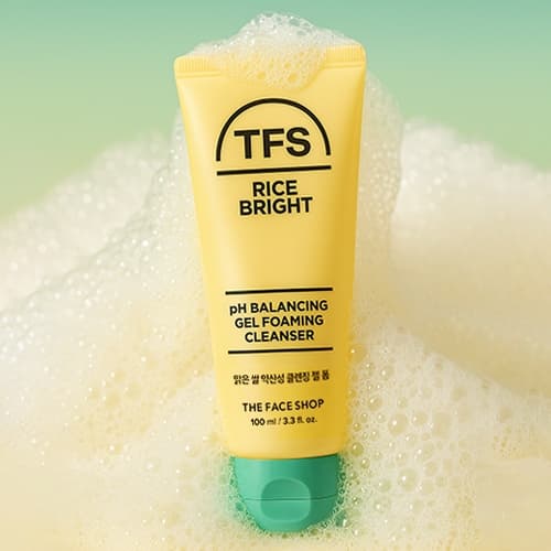 TFS Rice Bright Mild Acidic Cleansing Gel Foam 100ml / gel de limpeza