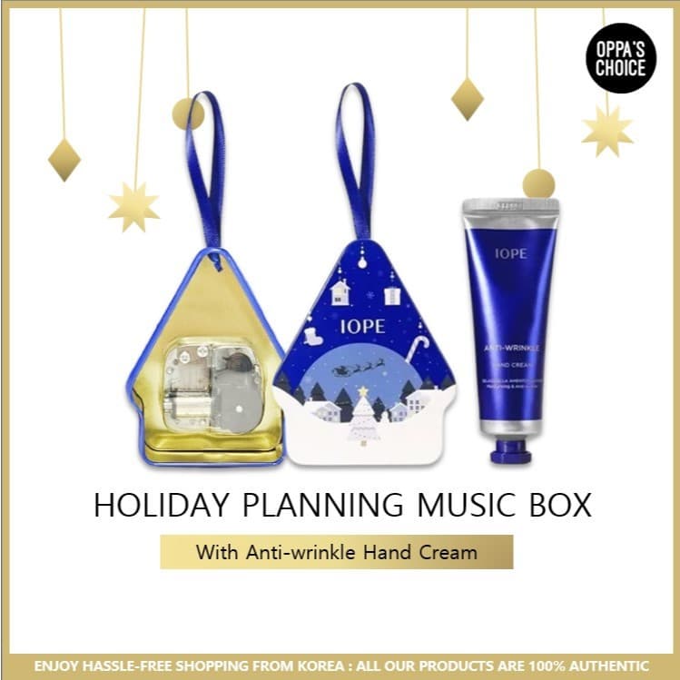 [Limitado] Caixa De Música IOPE HOLIDAY PLANNING Com Creme Antirrugas Para As Mãos
