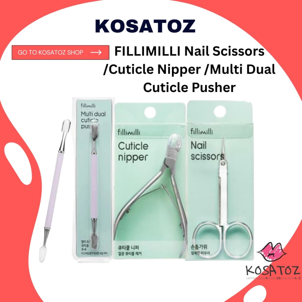 Tesoura Para Unhas Filli/Nipper Cutícula/Empurrador De Multi Duplo