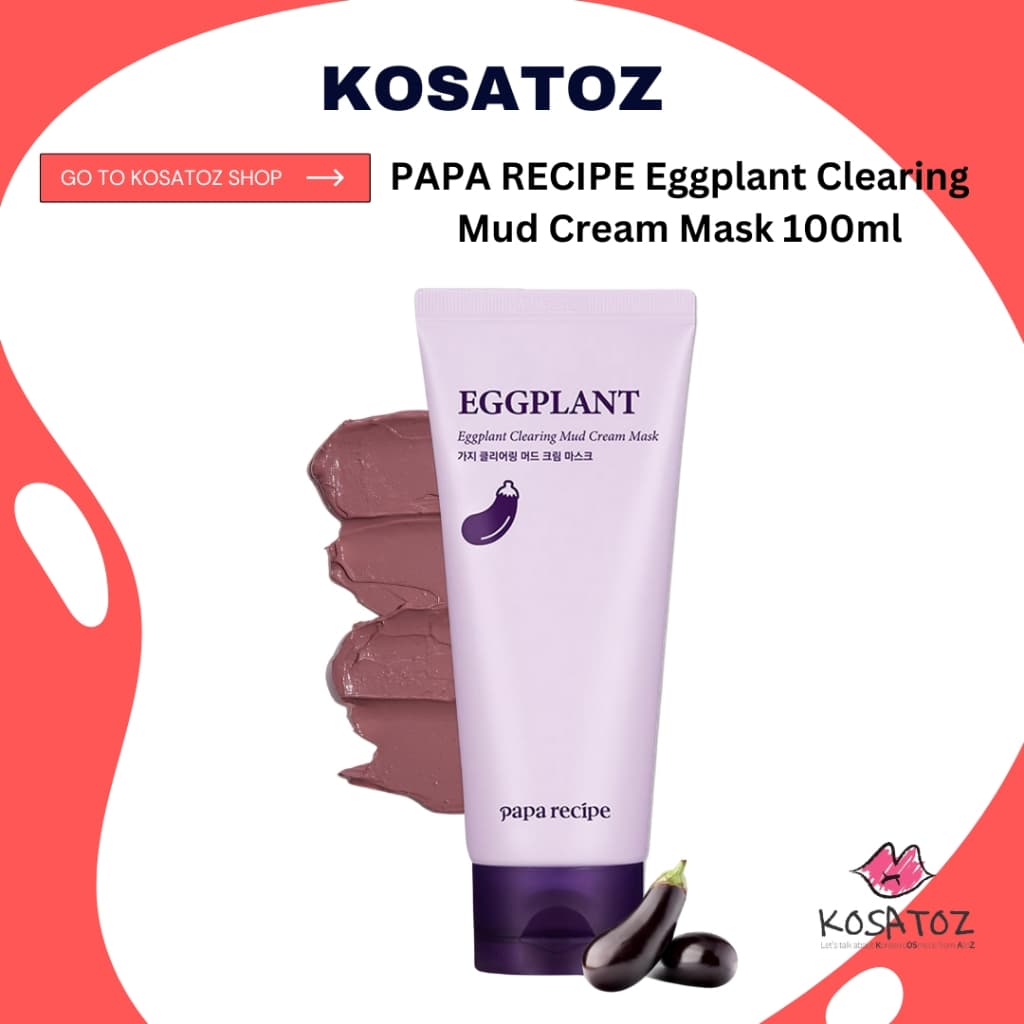 PAPA Receita Máscara Creme De Lama Para Limpeza De Berinjela 100ml
