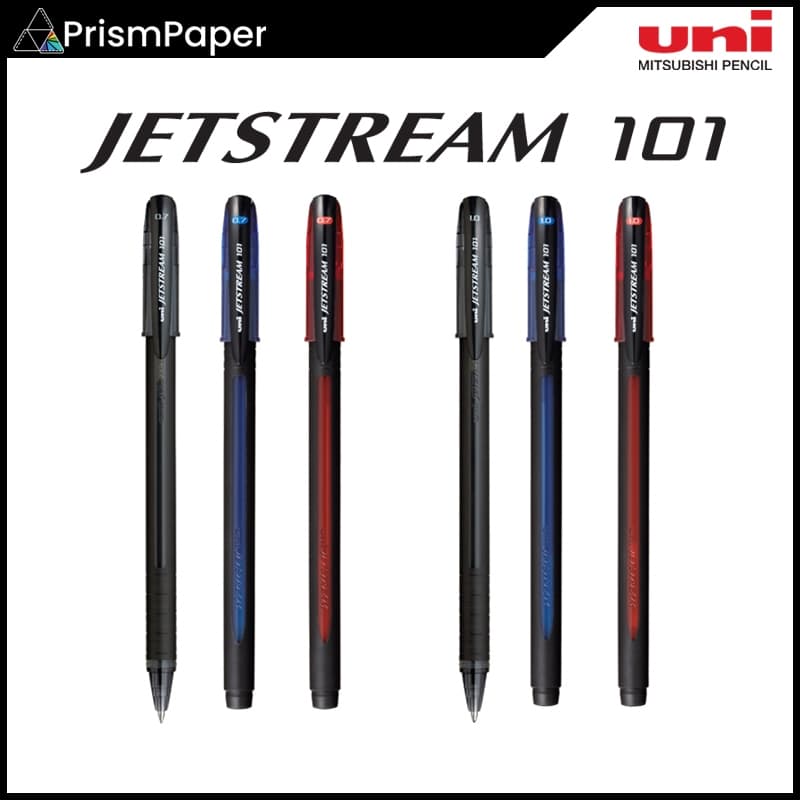 Caneta Esferográfica Uni-Ball Jetstream 101 0.7/1.0 Mm Com Tampa SX-101 Fabricada No Japão
