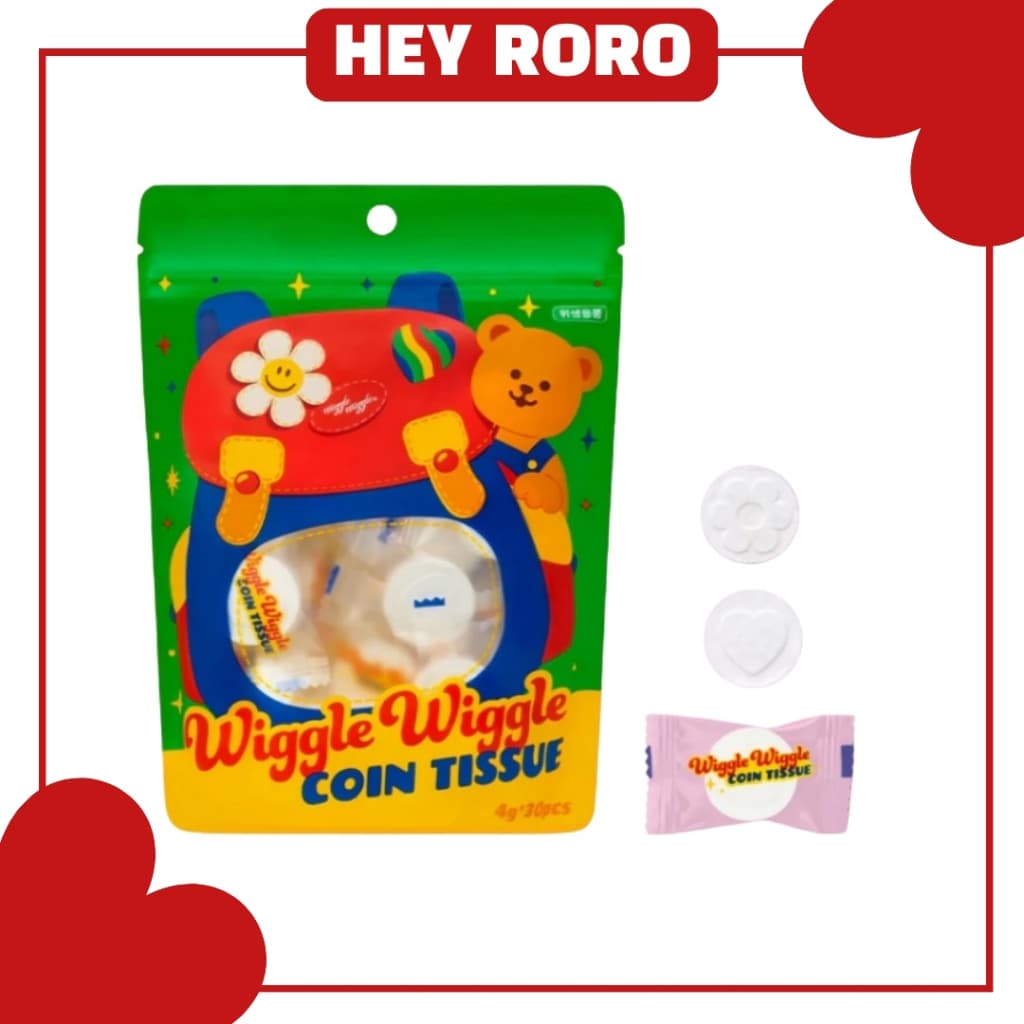 Wiggle Coin Tissue Bear Pocket Tissues Pacote De Viagem