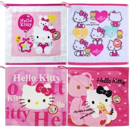 Conjunto De Toalhas De Mão hello kitty (3 Peças) Toalha , Cozinha , De Rosto De Algodão Fofa , Pano De Absorvente Desenh