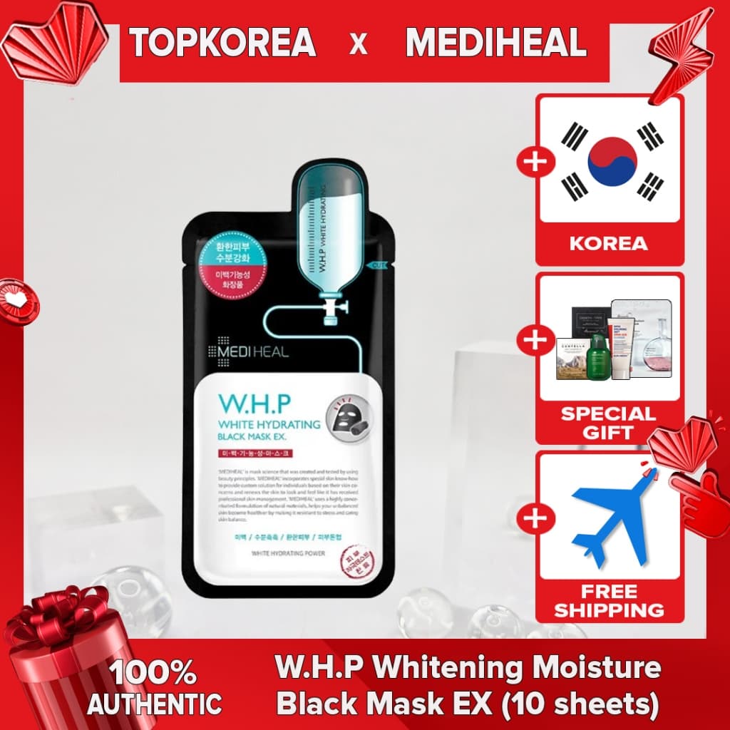 Mediheal Whp Whitening Moisture Black Mask EX (10 Folhas) TOPKOREA Envio Da Coreia