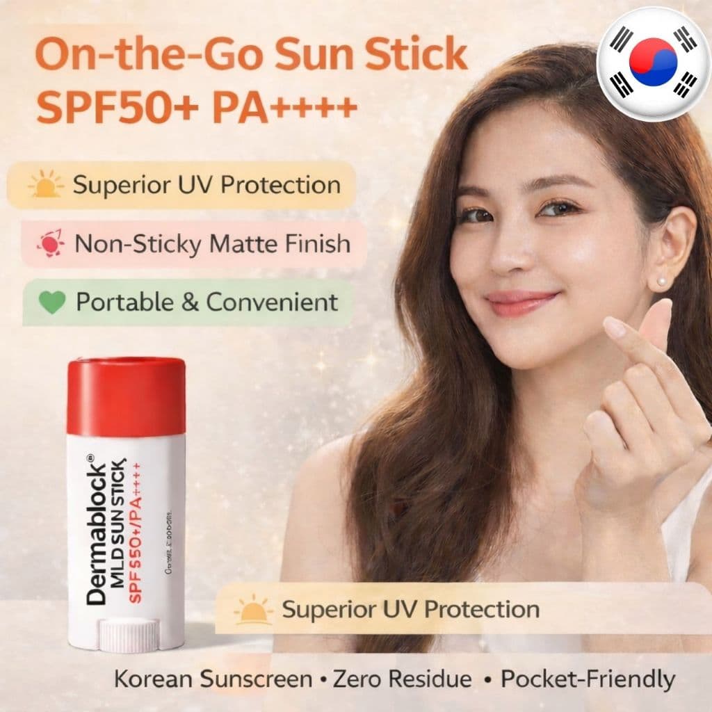 [Dermablock] Bastão Solar Suave Fps50 + PA + 16g | Protetor Coreano Proteção UV Portátil Acabamento Fosco Não Pegajoso P