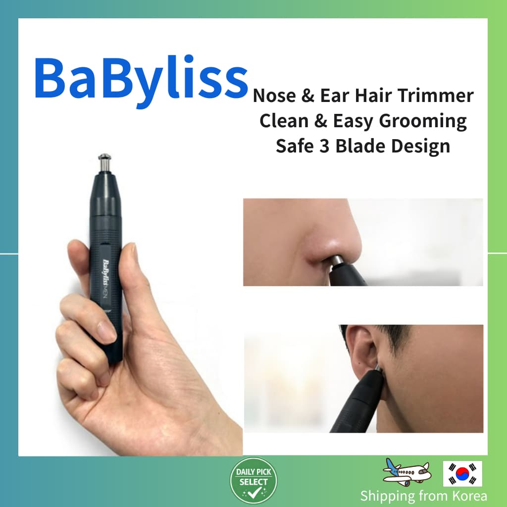 [BaByliss] Para Homens Aparador De Nariz NE1000K Diamante Ferramenta De Limpeza De 3 Lâminas