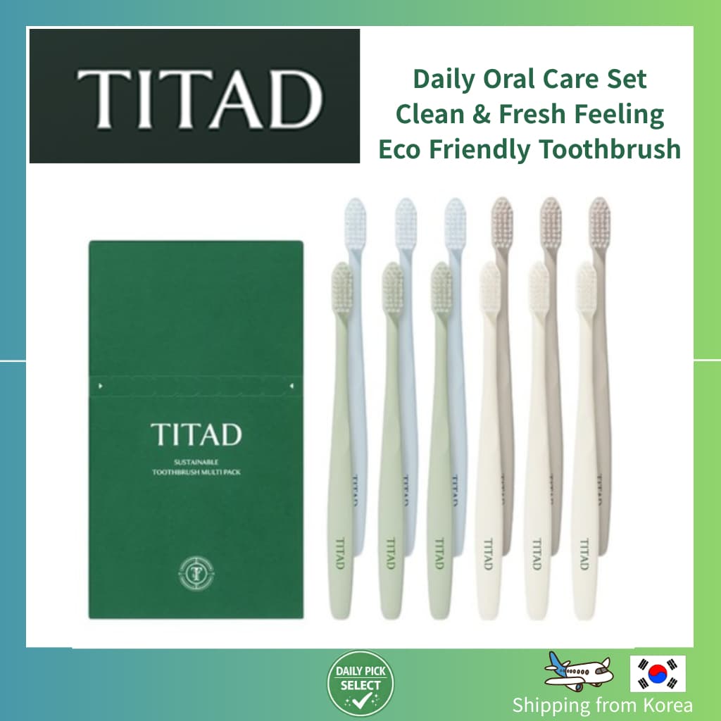 [TITAD] Escova De Dentes Sustentável 4/8/12 Unidades E Pasta De Dente Para Hálito Fresco 100g Cuidado Bucal Diário