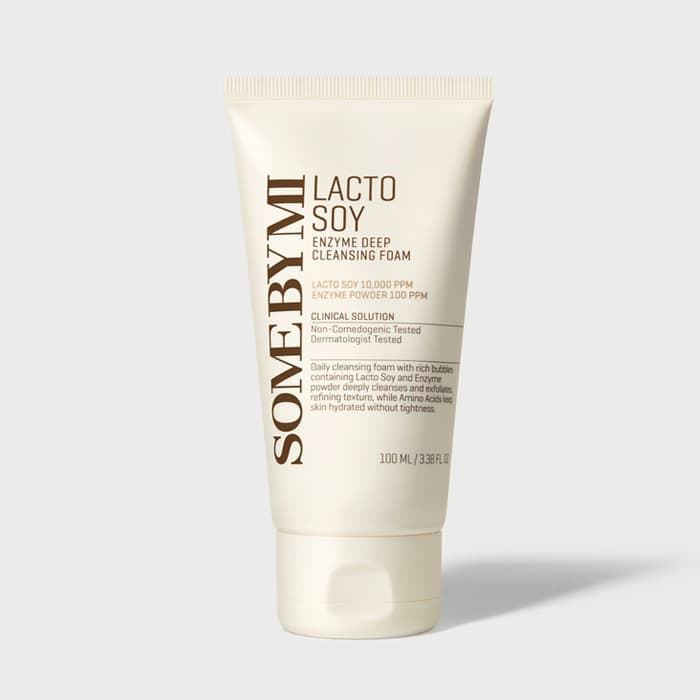 [SOME BY MI] Espuma De Limpeza Profunda Enzimática Lacto-Soy 100ml | Limpador Facial Diário Suave Cuidados Com A Pele Co