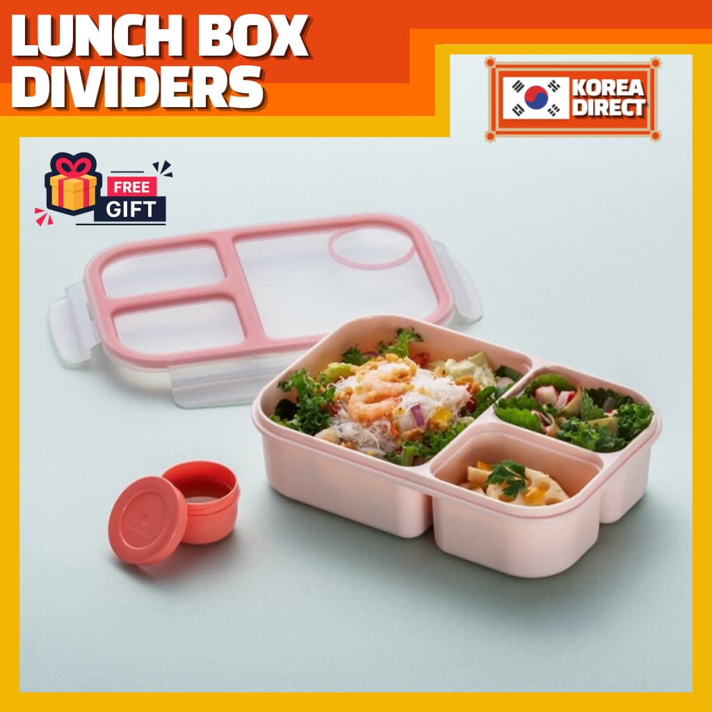 [LocknLock] Lancheira Divisora De 3 Compartimentos Hermética Sem bpa bento Seguro Para Micro-Ondas