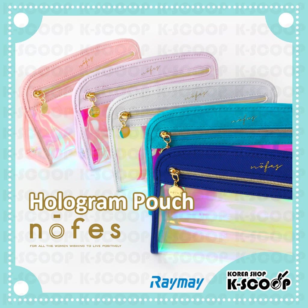 Raymay nofes Holograma Clear Multi Bolsa/De Maquiagem Estética/Estojo Transparente De Papelaria