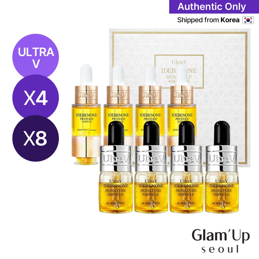[Ultra V] Ampola De Idebenona (Signature 8ml/Prestige 10ml) Essência De Cuidado De Levantamento Antienvelhecimento Reafirmante E Iluminador Coreia Skincare