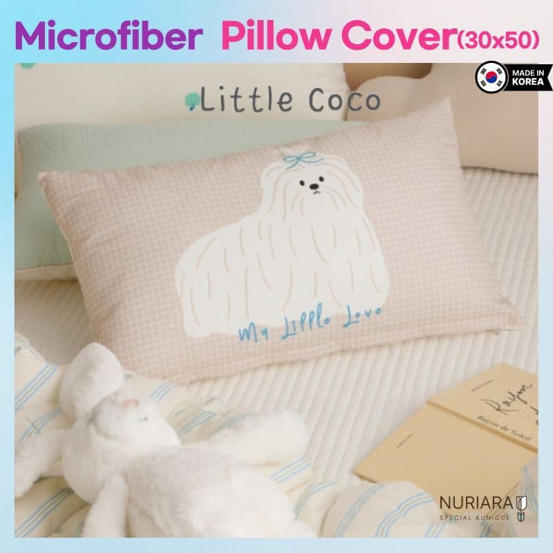 [Shezhome] Capa De Almofada Infantil De Microfibra DTP (Little Coco) Macia E Adequada Para A Pele | Design Fofo Roupa De