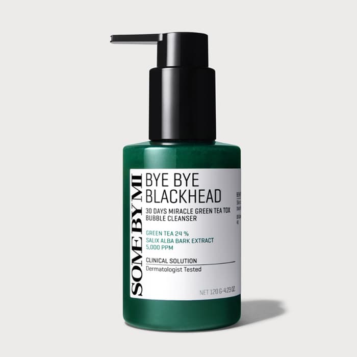 [SOME BY MI] Bye Blackhead 30 Dias Milagre Chá Verde Tox Bubble Cleanser 120g | Cuidados Com Os Poros E Limpeza Profunda